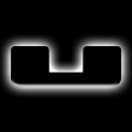 Picture of ORACLE Lighting Universal Illuminated LED Letter Badges - Matte Blk Surface Finish - U