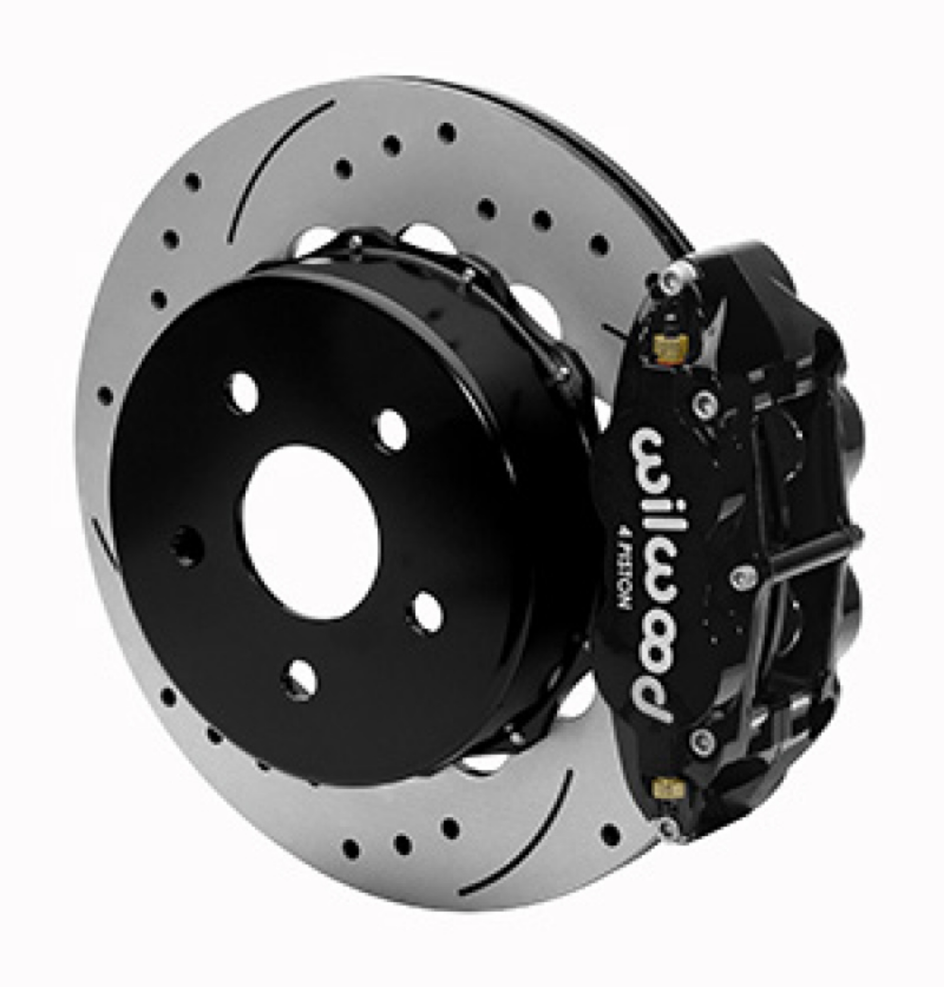 Picture of Wilwood 2020+ Jeep Gladiator Narrow Superlite 4R Rear Drill & Slot- Brake Kit 14-00in Black w- Lines