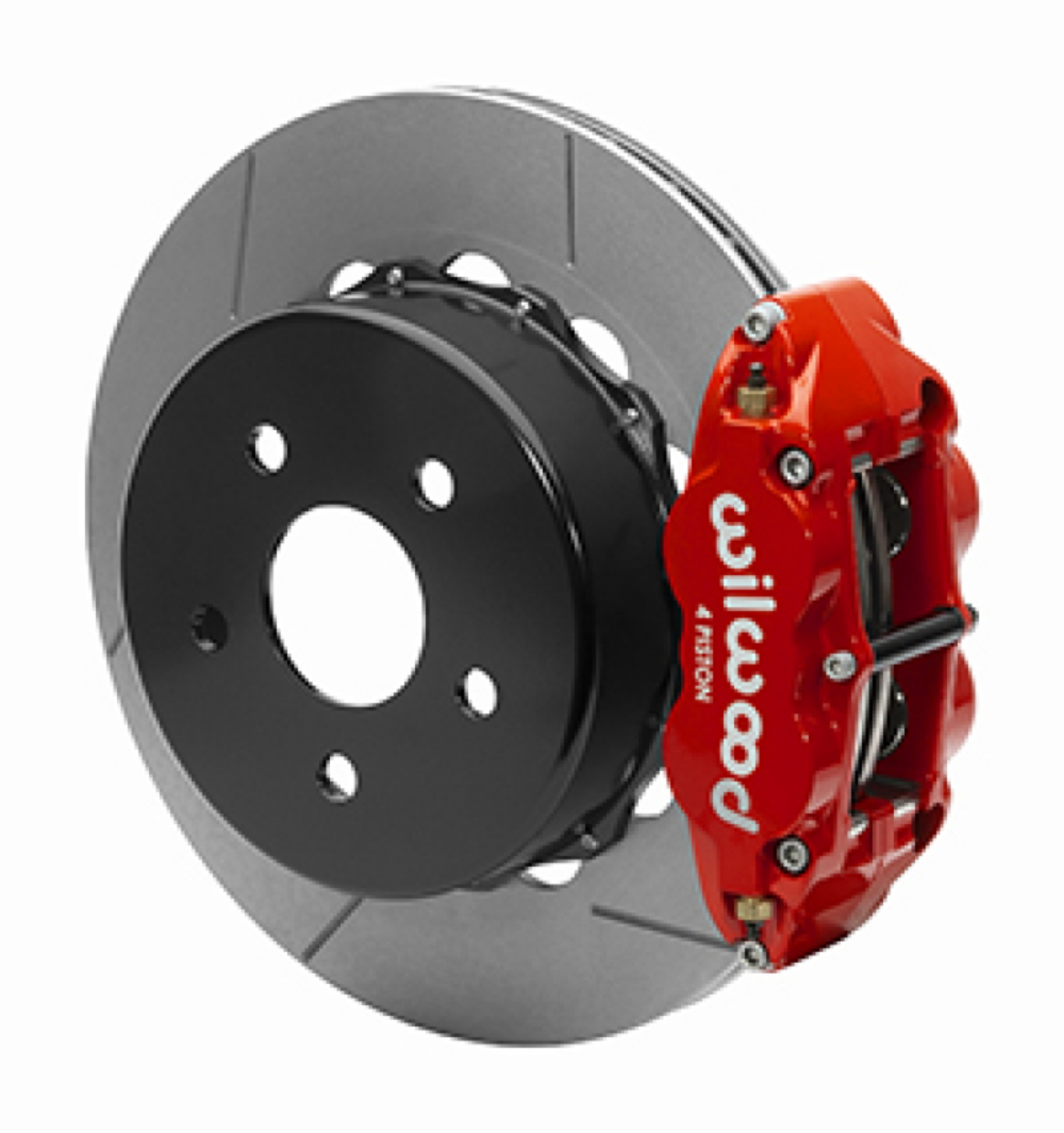 Picture of Wilwood 2020+ Jeep Gladiator JT Narrow Superlite 4R Rear Slotted Brake Kit 14-00in Red w- Lines