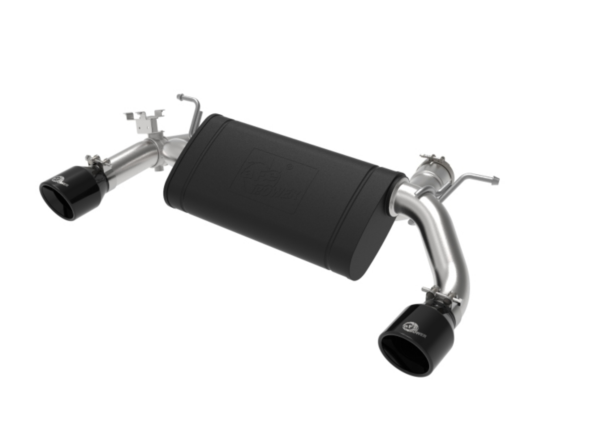 Picture of aFe MACHForce XP 3in to 2-5in 304 SS Axle-Back Exhaust w- Black Tips 14-16 BMW M235i