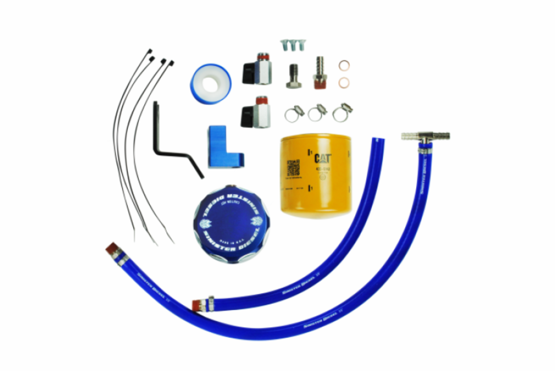 Picture of Sinister Diesel 20-21 Ford 6-7L Powerstroke Coolant Filtration System w- CAT Filter