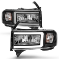 Picture of ANZO 94-02 Dodge RAM Crystal Headlight - w- Light Bar Black Housing