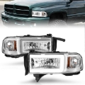 Picture of ANZO 94-02 Dodge RAM Crystal Headlight - w- Light Bar Chrome Housing