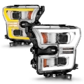 Picture of ANZO 15-17 Ford F-150 LED Projector Headlights - w- Light Bar Switchback Chrome Housing