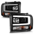 Picture of ANZO 99-04 Ford F250-F350-F450-Excursion excl 99 Projector Headlights - w- Light Bar Black Housing