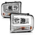Picture of ANZO 99-04 Ford F250-F350-F450-Excursion excl 99 Projector Headlights - w-Light Bar Chrome Housing