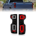 Picture of ANZO 19-21 Chevy Silverado Full LED Taillights Black Housing Clear Lens G2 w-C light Bars