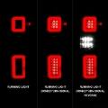 Picture of ANZO 19-21 Chevy Silverado Full LED Taillights Black Housing Smoke Lens G2 w-C light Bars