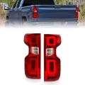 Picture of ANZO 19-21 Chevy Silverado Full LED Taillights Chrome Housing Red-Clear Lens G2 w-C light Bars