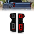 Picture of ANZO 19-21 Chevy Silverado Work Truck Full LED Taillights Blk Housing Smoke Lens G2 w-C light Bars