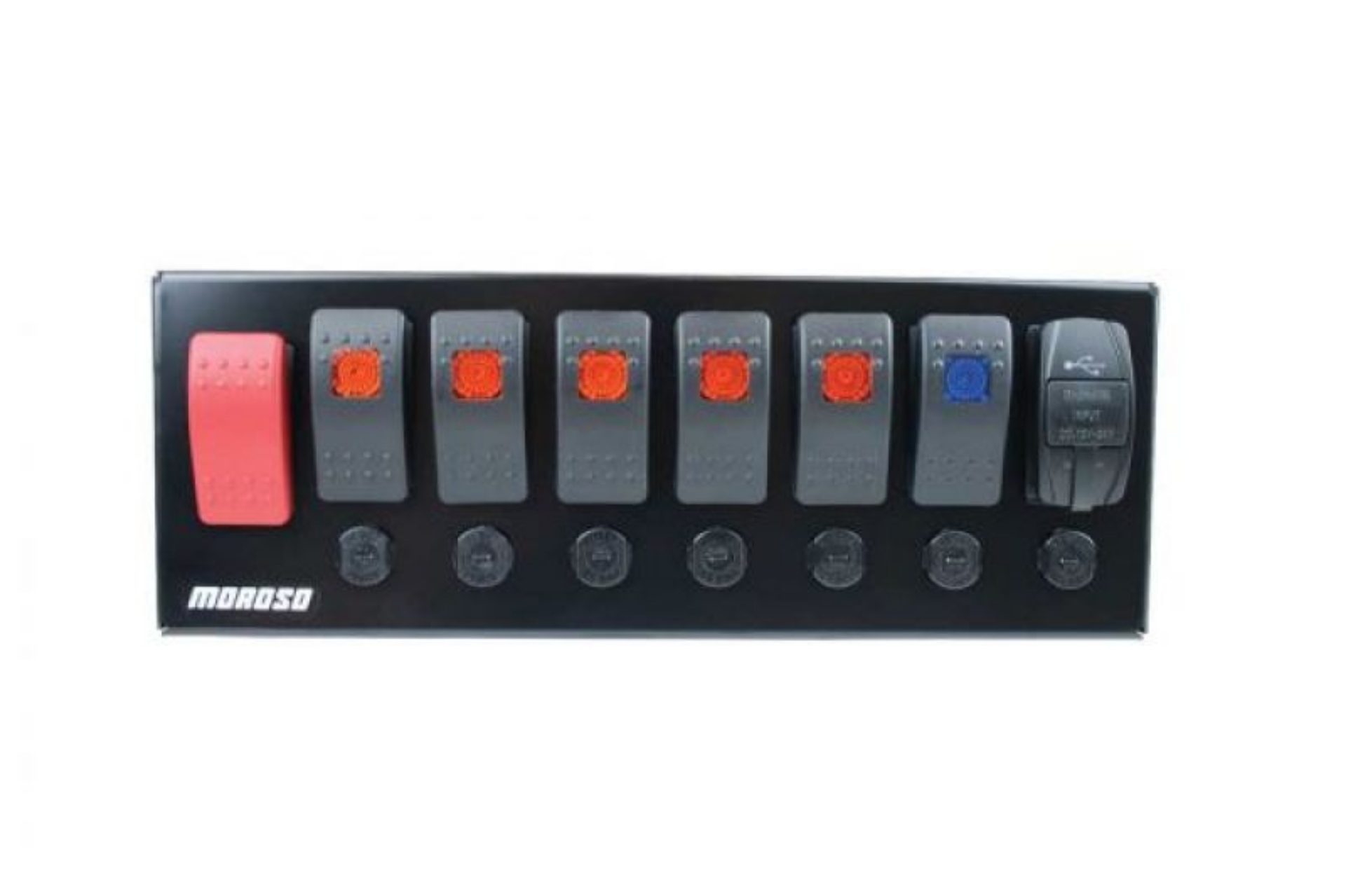 Picture of Moroso Switch Panel Rocker LED w-USB & Breakers Rollcage