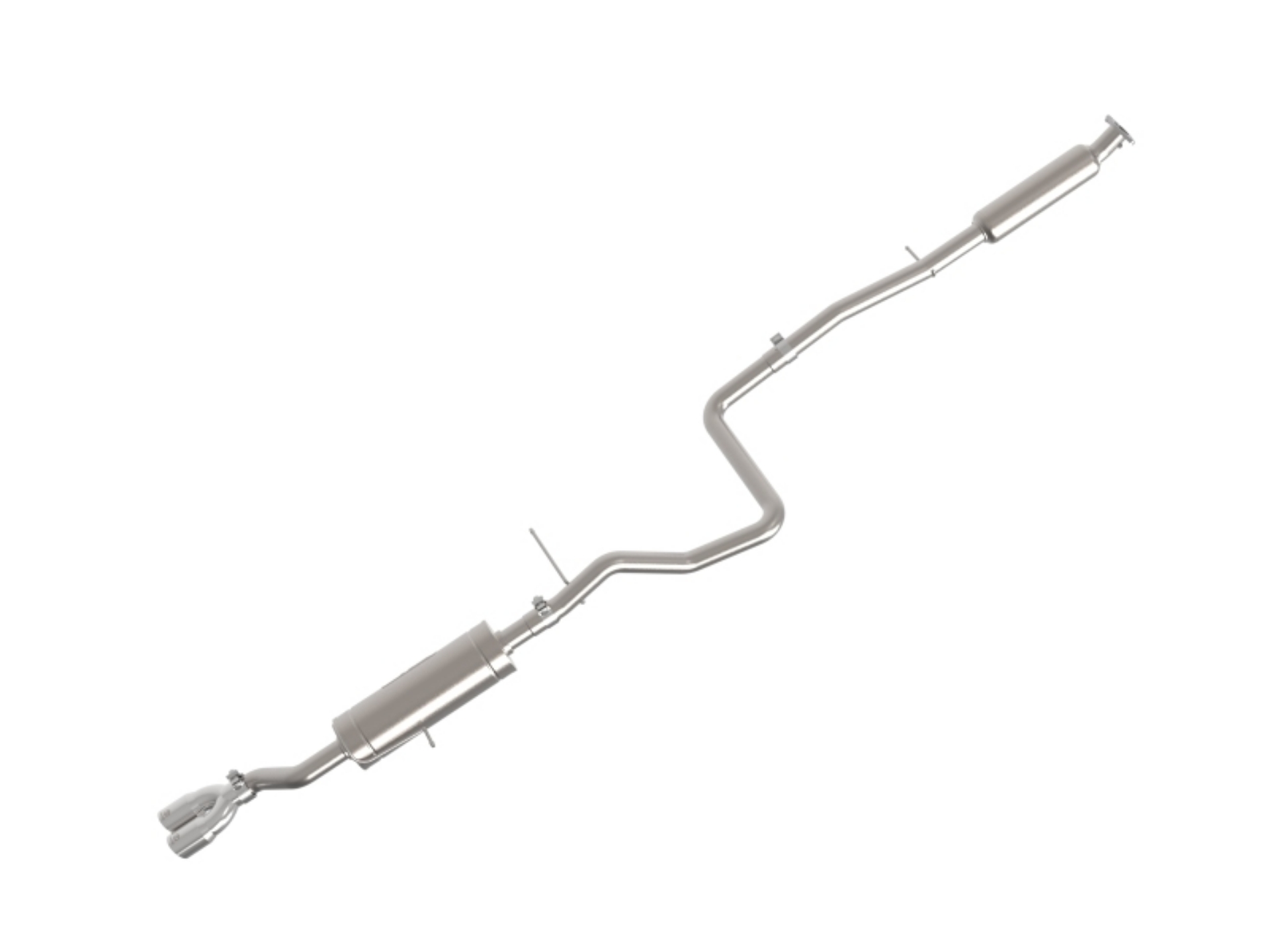 Picture of aFe Takeda Series 2 1-2in 304 SS Cat-Back 14-19 Ford Fiesta L4-1-6L w-Polished Tip