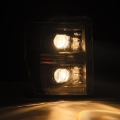 Picture of AlphaRex 08-10 Ford F250-550 PRO-Series Projector headlights Alpha-Black w-Activ Light-Seq Signal