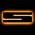 Picture of ORACLE Lighting Universal Illuminated LED Letter Badges - Matte Blk Surface Finish - S