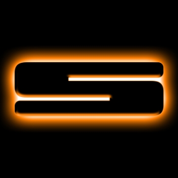 Picture of ORACLE Lighting Universal Illuminated LED Letter Badges - Matte Blk Surface Finish - S