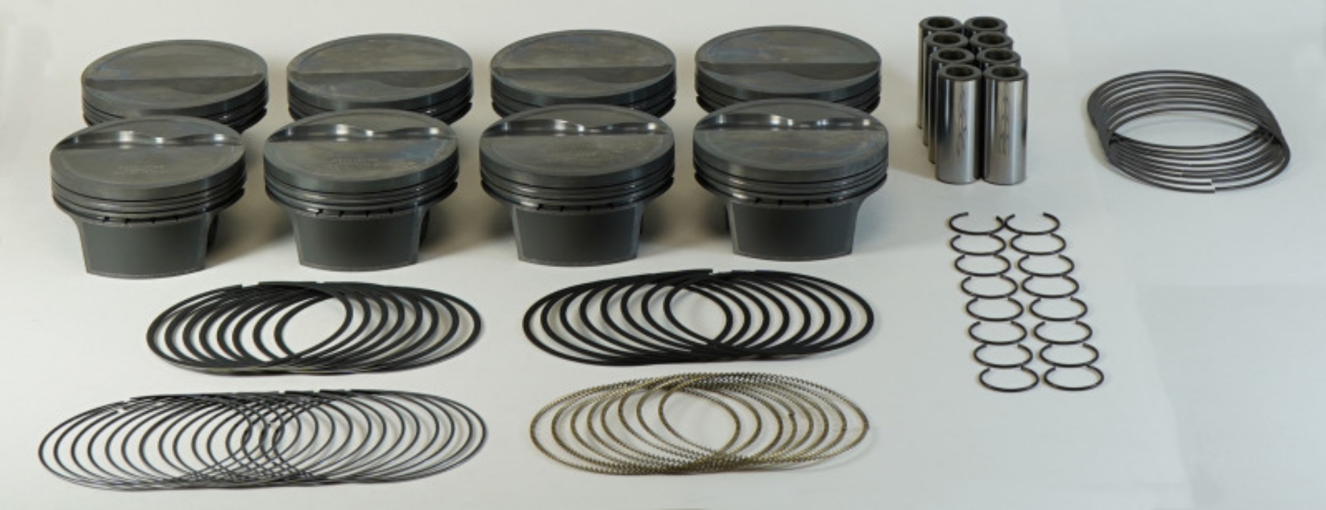 Picture of Mahle MS LS 5-7L & 6-0L DISH Piston Set 383ci 3-905in Bore 4-000 Stroke -6-0cc 11-0 CR Set of 8
