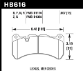 Picture of Hawk 05-06 Mercedes-Benz CLK55 AMG ER-1 Front Brake Pads For Brembo Calipers