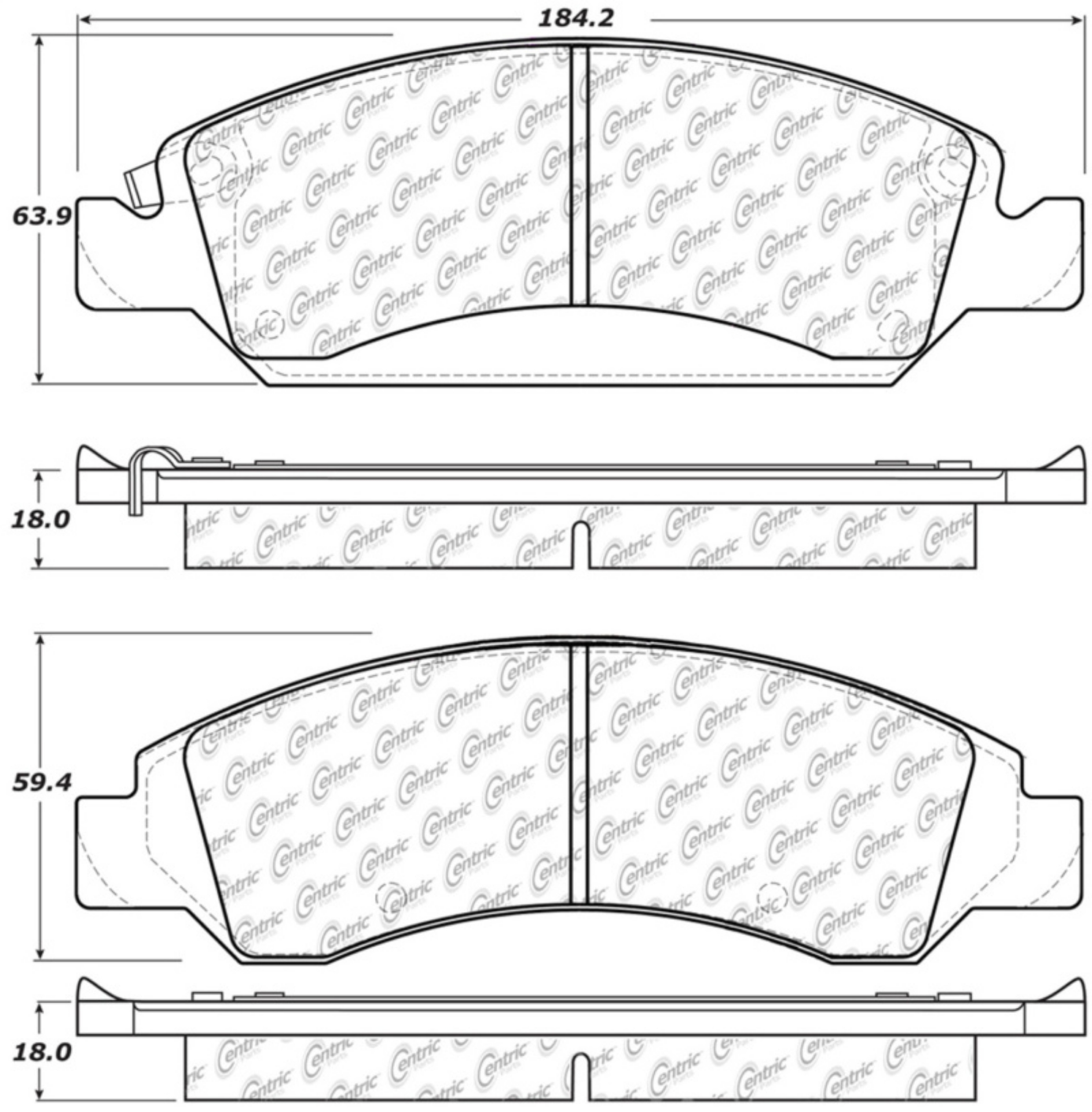 Picture of StopTech 08-20 Cadillac Escalade Front Truck & SUV Brake Pad