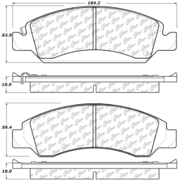 Picture of StopTech 08-20 Cadillac Escalade Front Truck & SUV Brake Pad