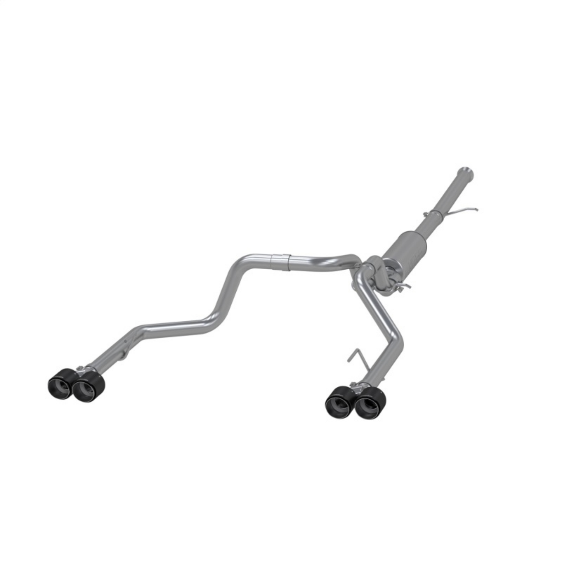 Picture of MBRP 19-21 Chevy Silverado 1500 6-2L 2-5in Dual Split Rear Cat Back w- Quad Carbon Fiber Tips- T304