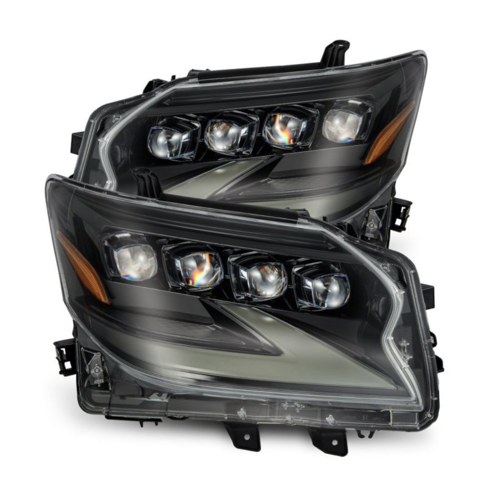 Picture of AlphaRex 14-19 Lexus GX460 Non-AFS NOVA LED Proj Headlights Alpha Black w-Activ Light-Seq Signal