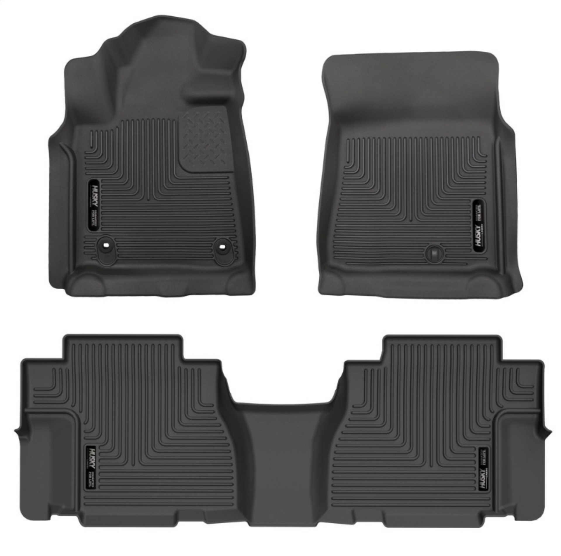 Picture of Husky Liners 12-22 Toyota Sequoia Weatherbeater Front & 2nd Seat Floor Liners - Black