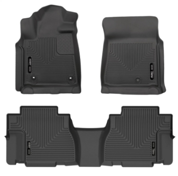 Picture of Husky Liners 12-22 Toyota Sequoia Weatherbeater Front & 2nd Seat Floor Liners - Black