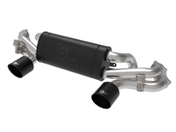 Picture of aFe MACHForce XP 2-25in-2-5in 304SS Exhaust Cat-Back Porsche 20-22 Cayman GT4718 4-0L - Black Tips