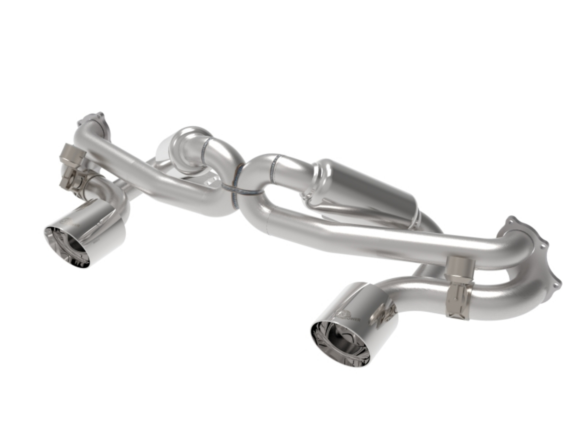 Picture of aFe MACHForce XP 2-25in-2-5in 304SS Exhaust Cat-Back 20-22 Porsche Cayman GT4 718 - Polished Tips