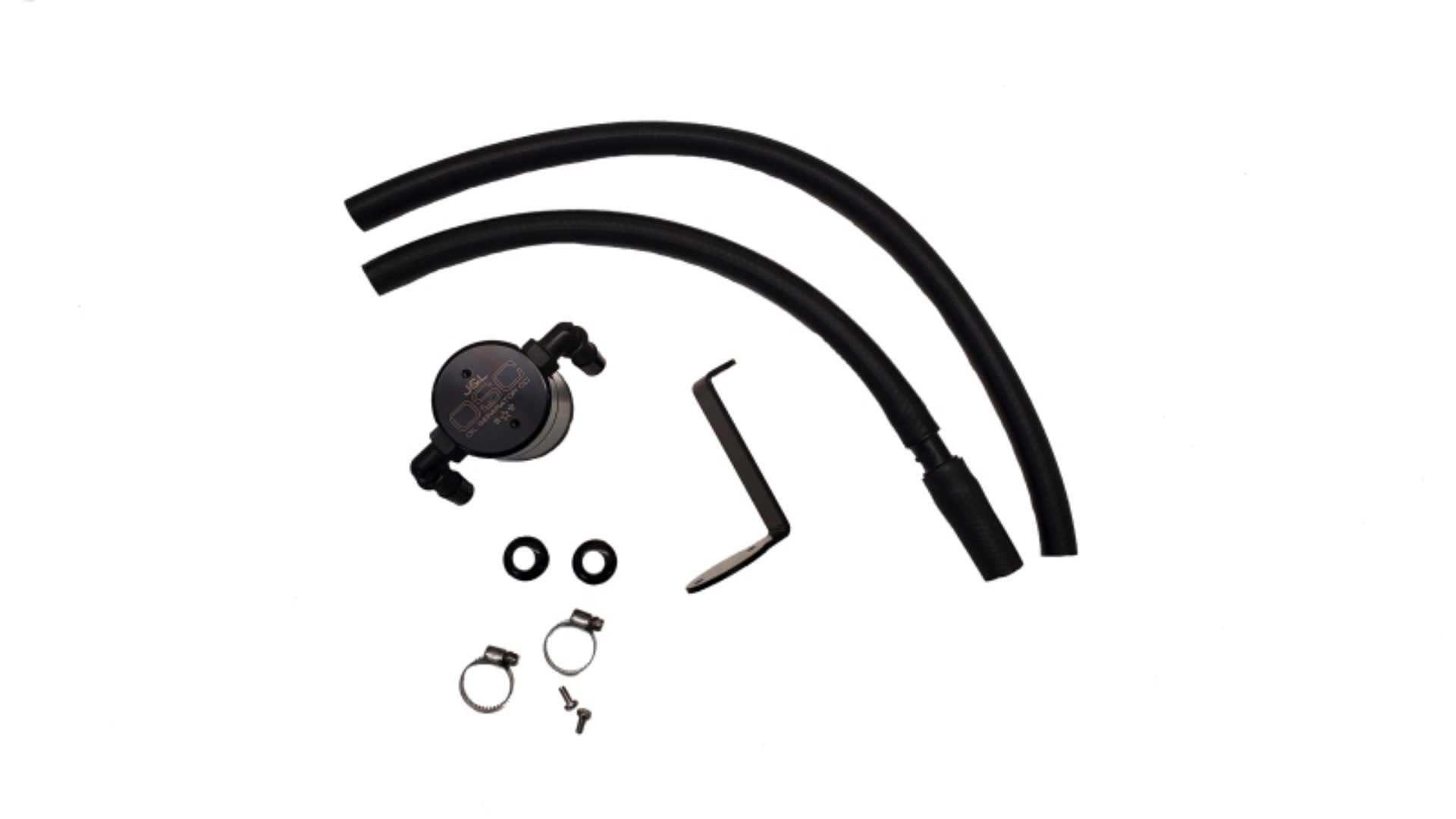 Picture of J&L 14-24 Mazda CX5 2-5L Non-turbo Driver Side 3-0 Oil Separator Kit - Black Anodized