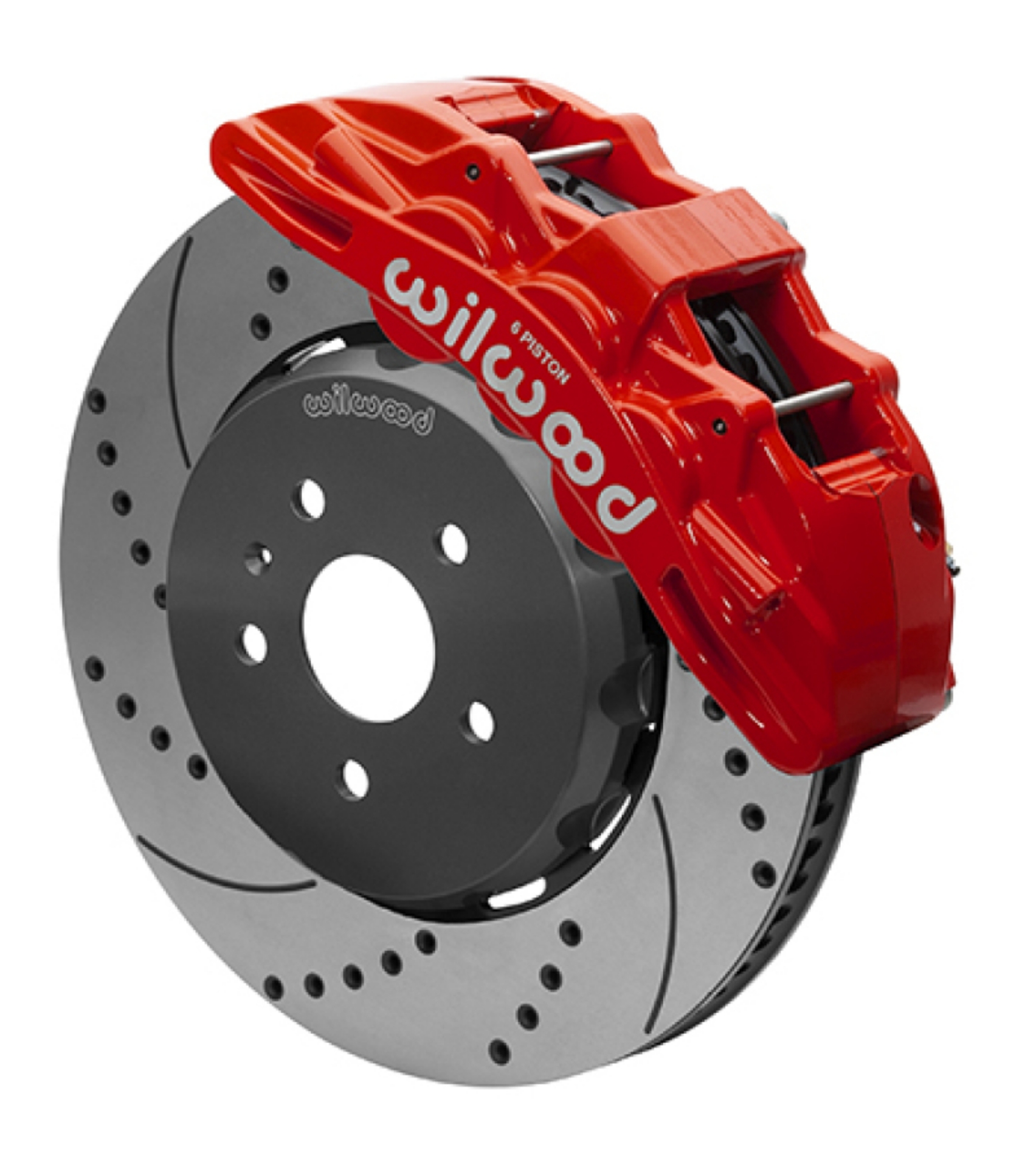 Picture of Wilwood SX6R Front Brake Kit 15in Lug Drive Slotted-Drilled Red w- Lines 10-14 Chevrolet Camaro SS