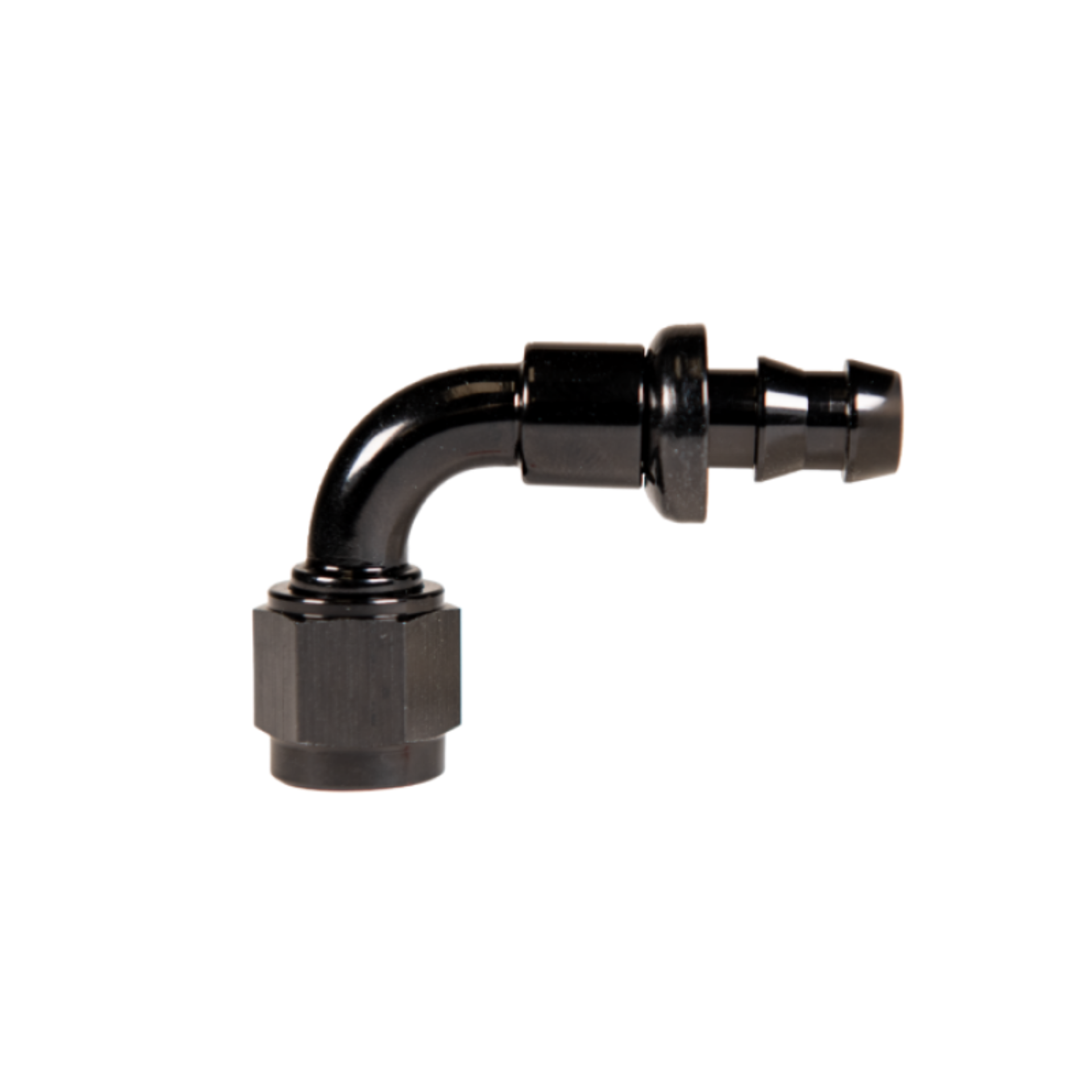 Picture of Fleece Performance Universal -6AN 90Deg to Hose Barb - Black