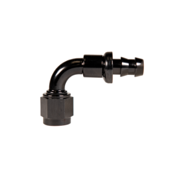 Picture of Fleece Performance Universal -8AN 90Deg to Hose Barb - Black