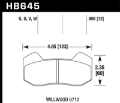Picture of Hawk Wilwood 6712 Calipers DTC-50 Brake Pads