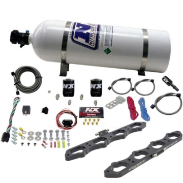 Picture of Nitrous Express Ford Coyote 5-0L V8 Nitrous Wet Port Plate Kit w-15lb Bottle
