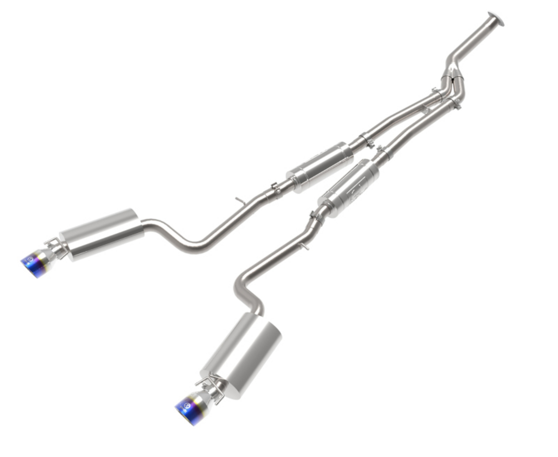 Picture of aFe POWER Takeda 16-17 Lexus IS200t L4-2-0L t 2-5in-3in 304 SS CB Exhaust w- Blue Tip