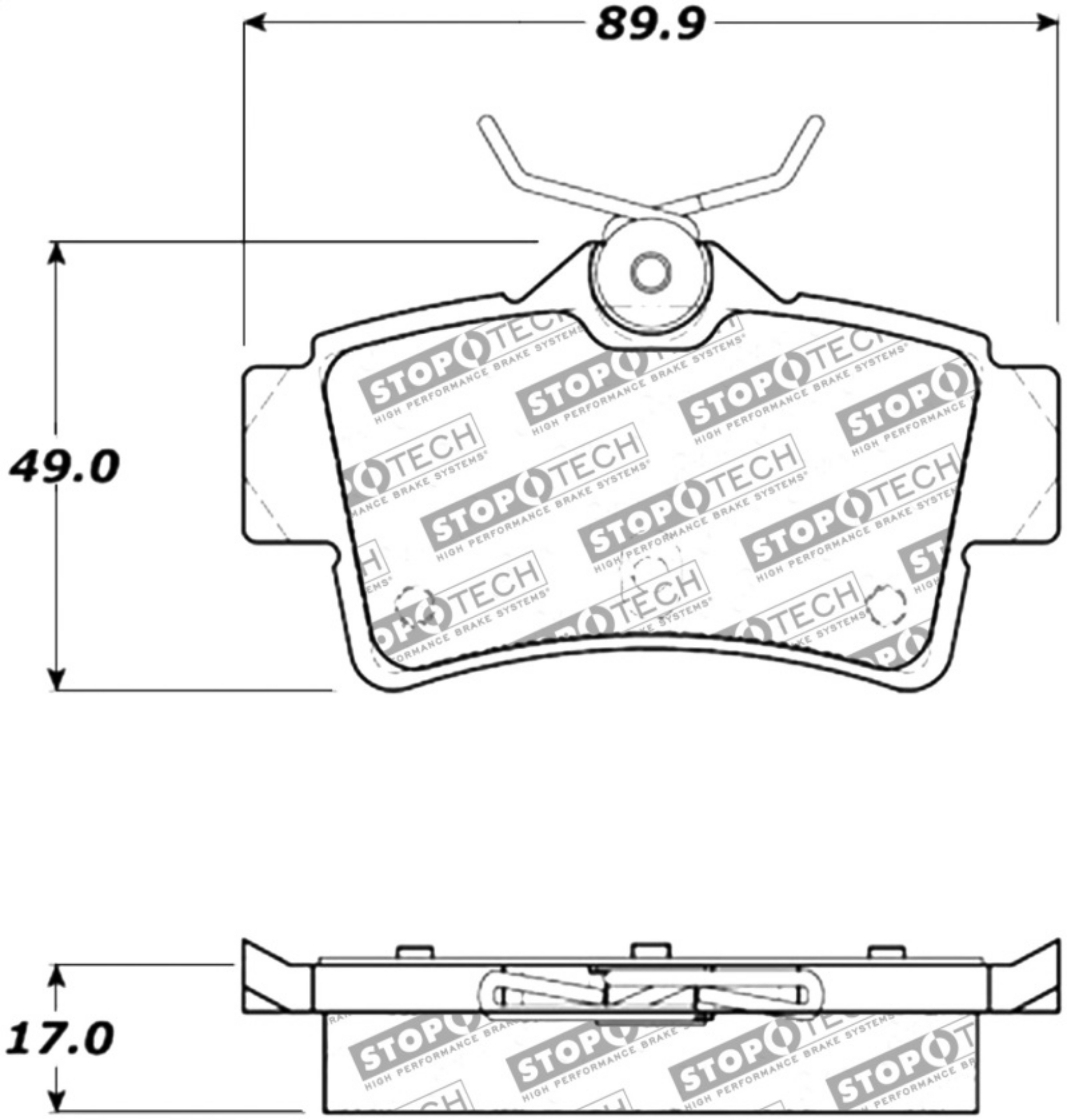 Picture of Stoptech 95-00 Lexus LS400 Street Select Front Brake Pads