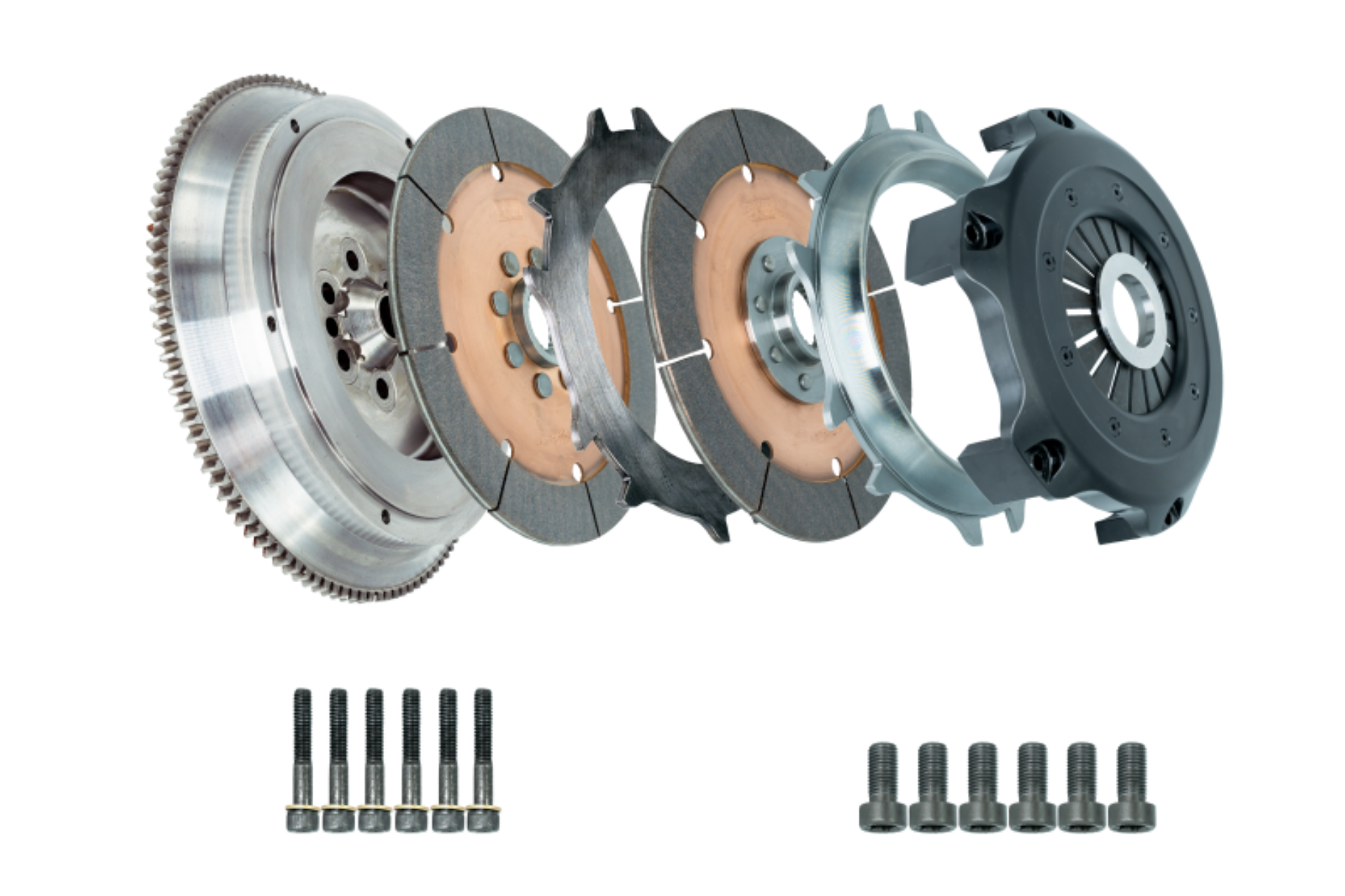Picture of DKM Clutch 11-13 BMW 135i 215mm Ceramic Twin Disc MRX Clutch Kit w-Flywheel 850 ft-lbs Torque