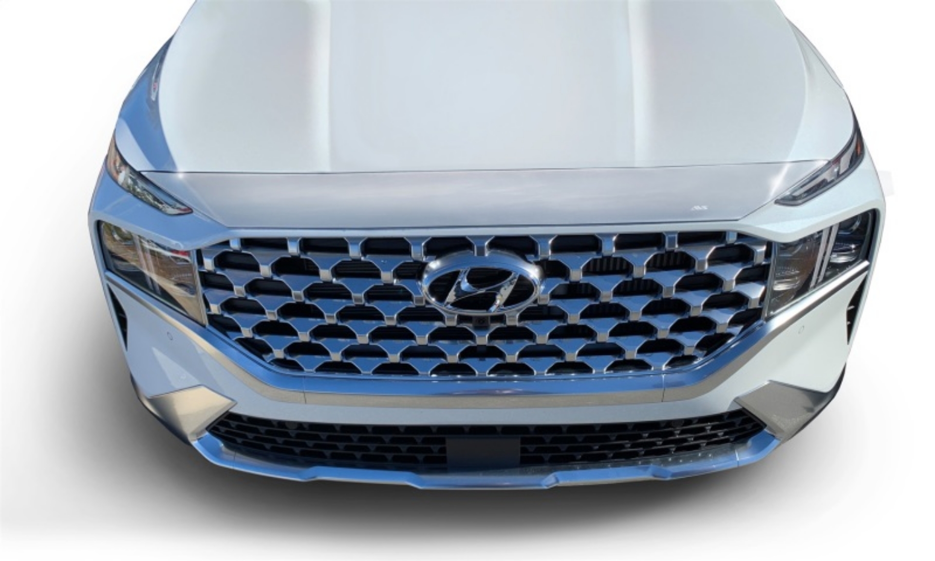 Picture of AVS 21-22 Hyundai Santa Fe Aeroskin Low Profile Hood Shield - Chrome
