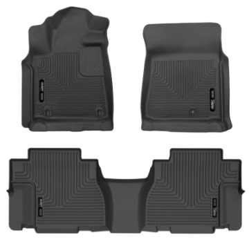 Picture of Husky Liners 08-11 Toyota Sequoia WeatherBeater Front & 2nd Seat Floor Liners Black