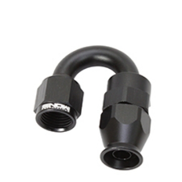 Picture of Snow -6AN 180 Degree PTFE Hose End Black