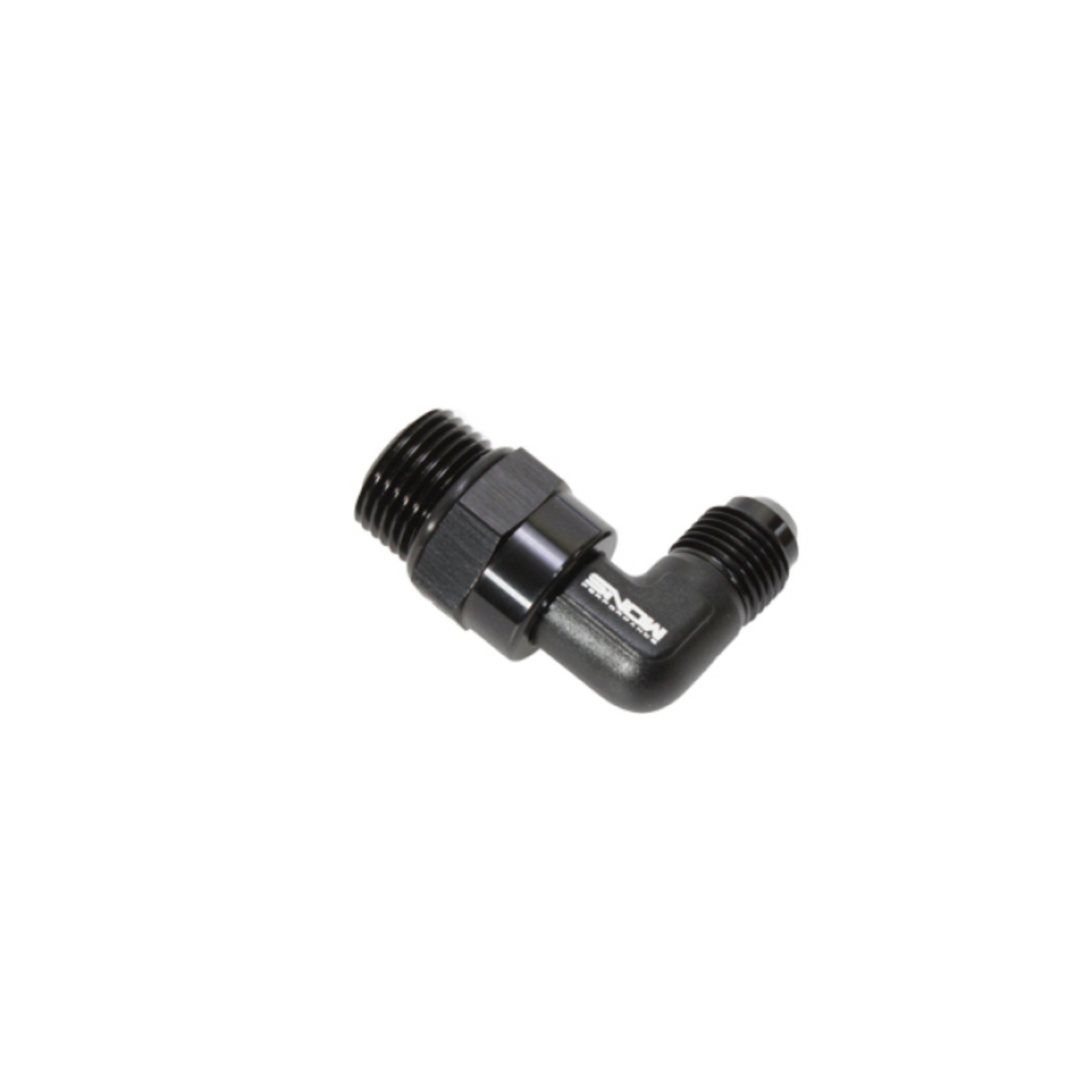 Picture of Snow -8 ORB to -6AN 90 Degree Swivel Fitting Black