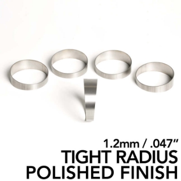 Picture of Ticon Industries 2-5in 45 Degree 1-26D CLR 1-2mm--047in Wall Titanium Pie Cuts - Polished 5pk