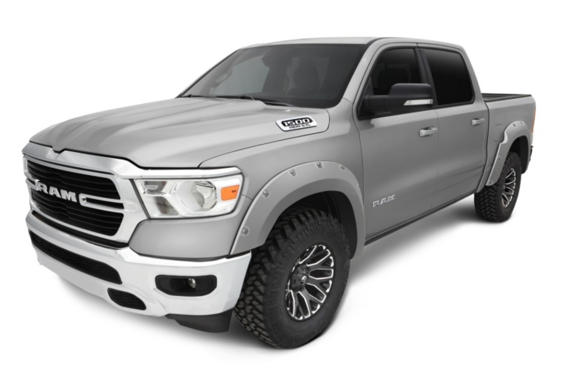 Picture of Bushwacker 20-22 Ram 1500 Excl- Rebel-TRX Pocket Style Flares 4pc - Billet Silver Metallic