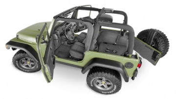 Picture of BedRug 18-23 Jeep JL 4 Door BedTred 4pc Rear Cargo Kit w-o Gap Hider