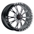Picture of Weld S908 18X12 Belmont Drag Beadlock 5X120 ET52 BS8-50 Gloss Black MIL Dia 78-1