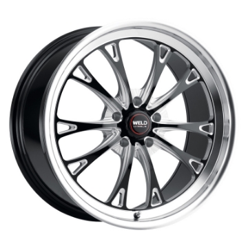 Picture of Weld S157 20X10-5 Belmont Drag 5X127 ET38 BS7-25 Gloss Black MIL Dia 71-5