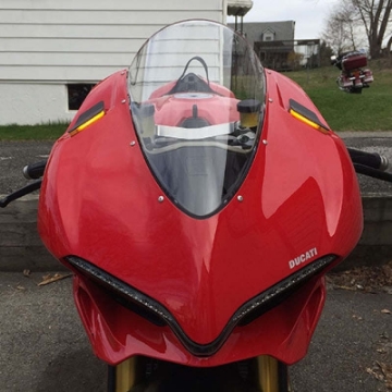 Picture of New Rage Cycles 15-19 Ducati 1299 Panigale Mirror Block Off Turn Signals Black