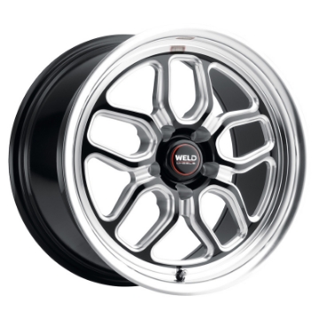 Picture of Weld S152 17X5 Laguna Drag 5X120-7 ET-10 BS2-60 Gloss Black MIL Dia 78-1