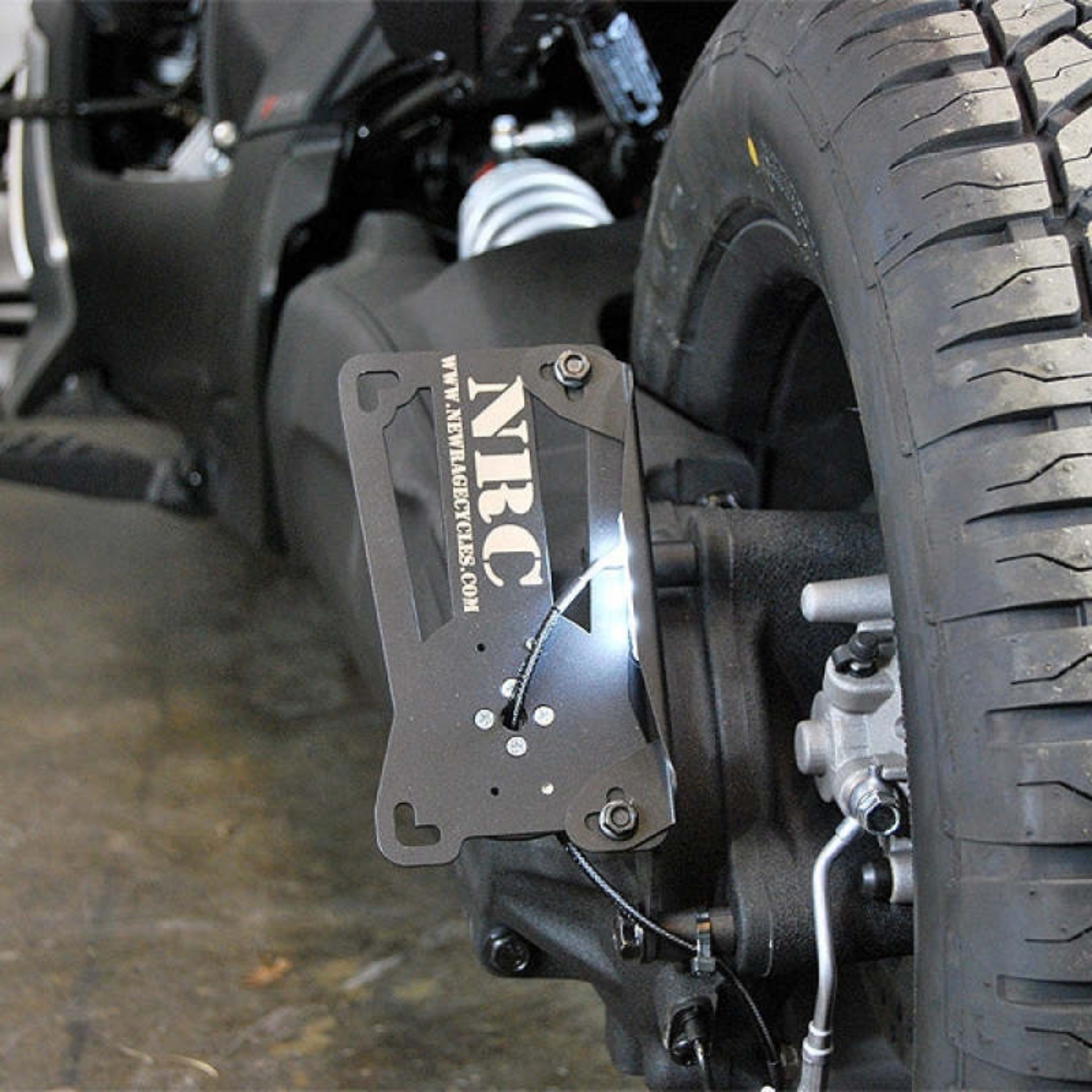 Picture of New Rage Cycles 19+ Can-Am Ryker Side Mount License Plate 2 Position
